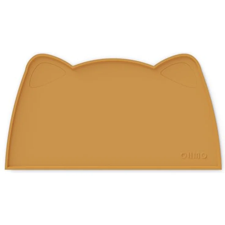 OHMO Napfunterlage für kleine Hunde und Katzen, rutschfeste Silikonmatte, wasserdicht, Honig 52x30cm – Bild 1
