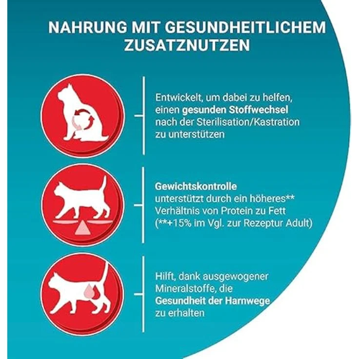 PURINA ONE BIFENSIS STERILCAT, Trockenfutter für sterilisierten Katzen, reich an Rind, 1,4kg – Bild 3