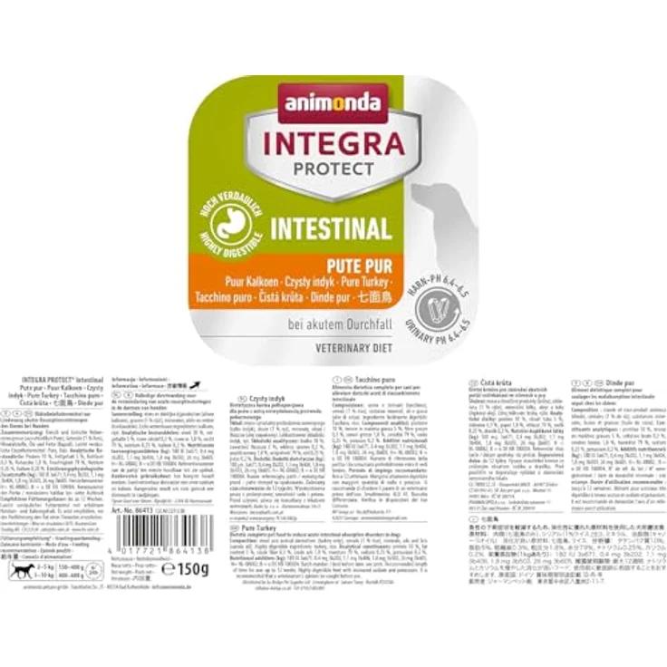 animonda Integra Protect Intestinal, Hunde-Nassfutter mit magerem Geflügel, 11x150g, ohne Farbstoffe – Bild 5