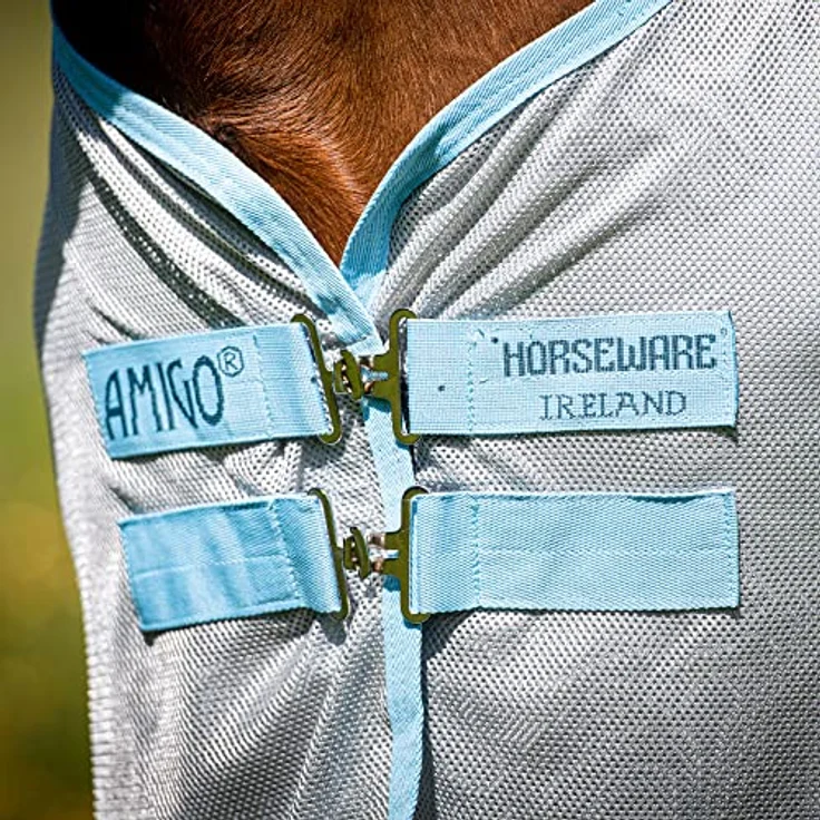 AMIGO Horseware Insekten-/Sommerdecke für Pferde AmEco, atmungsaktiv, UV- und Insektenschutz, inkl. abnehmbarem Halsteil, umweltfreundlich – Bild 4