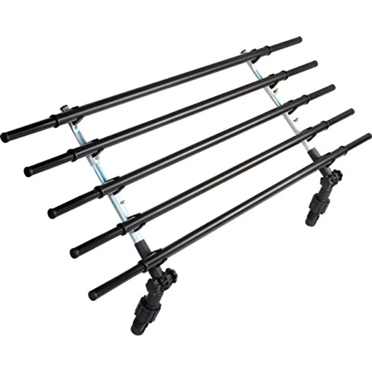 dobar® 62200 Walky Barrier Trenngitter, umklappbares Kofferraum Hundegitter aus Edelstahl, einstellbar 28-36 cm Höhe & 82-141 cm Breite, schwarz