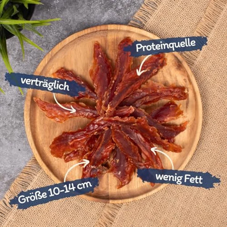 Lyra Pet® Entenbrust Kausnack für Hunde, 1 kg, proteinreich, fettarm und leicht verdaulich – Bild 2