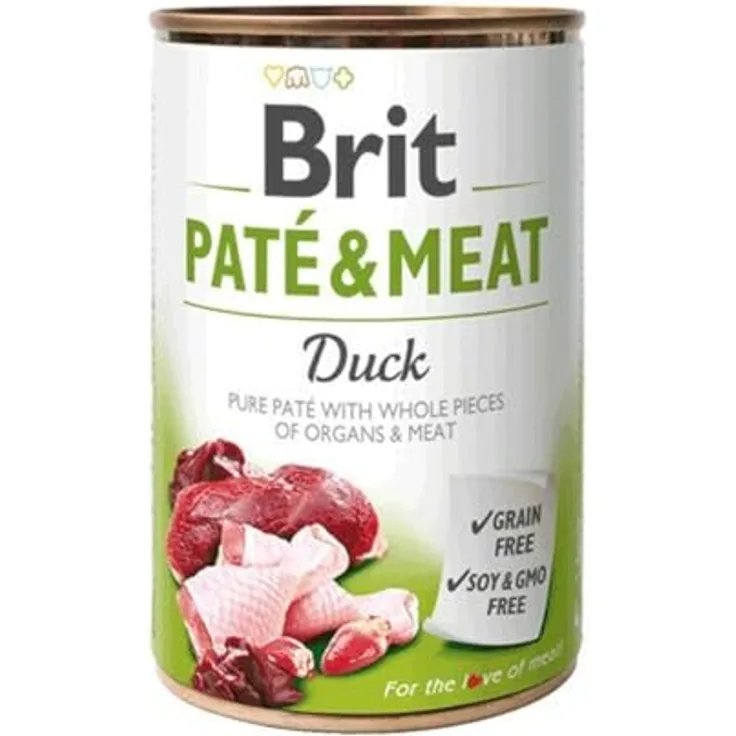 Brit Nassfutter Huhn Türkei Ente, 400 g, mehrfarbig, hochwertiges Hundefutter