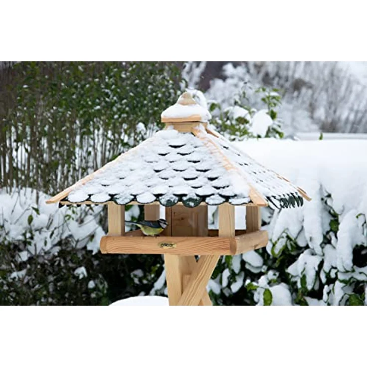 dobar 98540FSCe Klassisches Vogelhaus aus Holz, groß XL, 54 x 54 x 38 cm – Bild 10