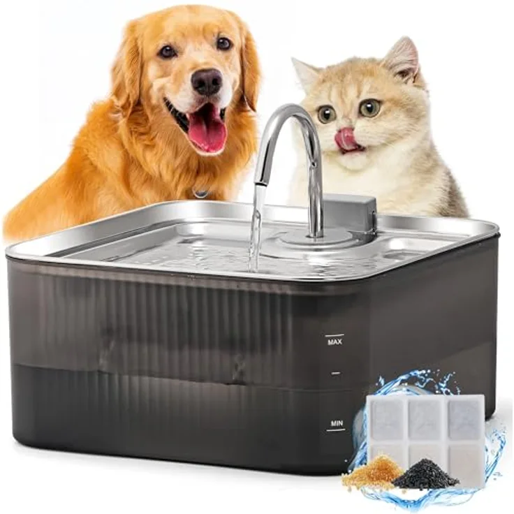 FUKUMARU Trinkbrunnen Filter 9 Stück, Hochdichter Schwammfilter und Aktivkohle für FUKUMARU 7L Wasserspender für Katzen und Hunde