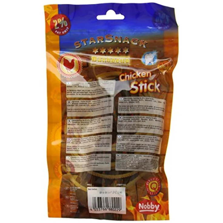 Nobby STARSNACK Barbecue Chicken Stick, natürliche Zahnpflege für Hunde, ca. 13,5 cm, 113 g, kalorienarm – Bild 2