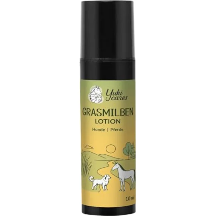 Yuki cares Grasmilben Lotion, Juckreizmittel für Hunde mit natürlichen Wirkstoffen, 10ml, handgemacht in Deutschland