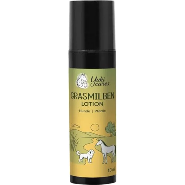 Yuki cares Grasmilben Lotion, Juckreizmittel für Hunde mit natürlichen Wirkstoffen, 10ml, handgemacht in Deutschland – Bild 1