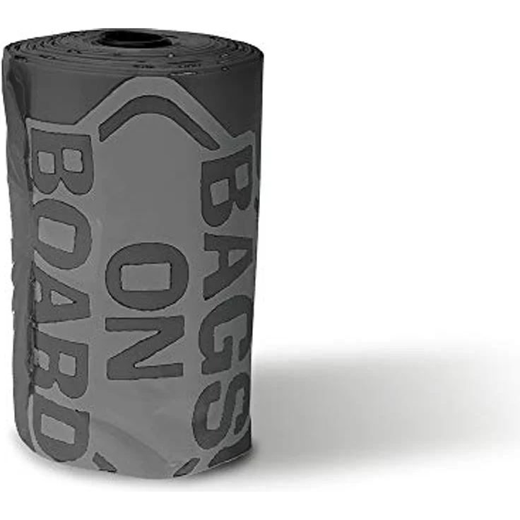 Bags on Board Hundekotbeutel, robust und auslaufsicher, 140 Stück, Schwarz-Grau, 22,9 x 35,6 cm – Bild 3