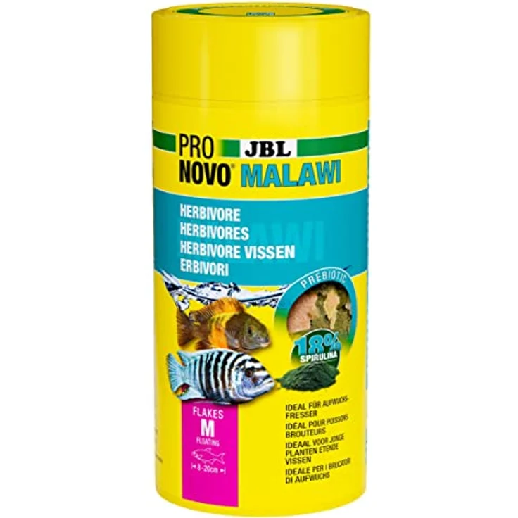 JBL PRONOVO MALAWI FLAKES, Hauptfutter Flocken für Buntbarsche 8-20 cm, natürliche Rohstoffe, 1000 ml – Bild 1