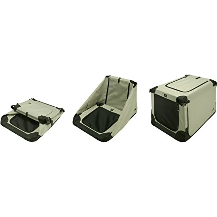 MAELSON Hunde-Transportbox Soft Kennel faltbare Hundebox / Tier Transportbox Beige, in 5 Größen erhältlich, stabil und wasserabweisend – Bild 5
