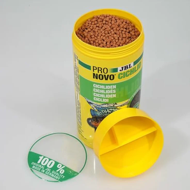 JBL PRONOVO CICHLID GRANO, Hauptfutter für Buntbarsche 15-25 cm, lichtdichte Dose mit Klickdosierer, 1000 ml – Bild 2