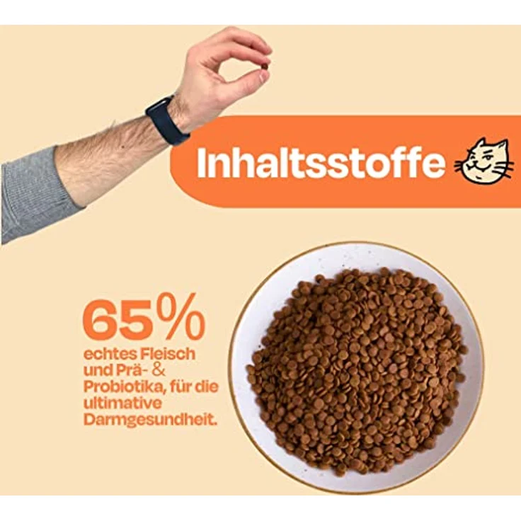 The Better Cat Super Premium Trockenfutter für Katzen - Getreidefreies Katzenfutter mit hohem Fleischanteil, ohne Zucker, mit Probiotika (400g, Huhn) – Bild 2