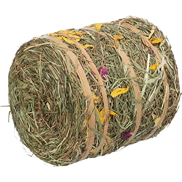 TRIXIE Heurolle mit Blüten, 500 g, mit Zelluloseband umwickelt – Bild 1