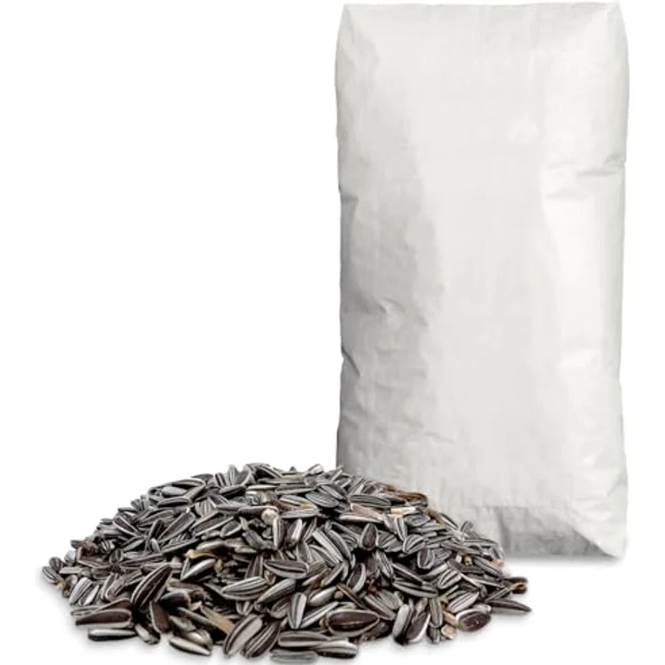 Supravit Sonnenblumenkerne gestreift 25kg, ungeschälte Premium Vogelfutter für Gartenvögel – energiereiche Ganzjahresfütterung, naturbelassen und nährstoffreich – Bild 1