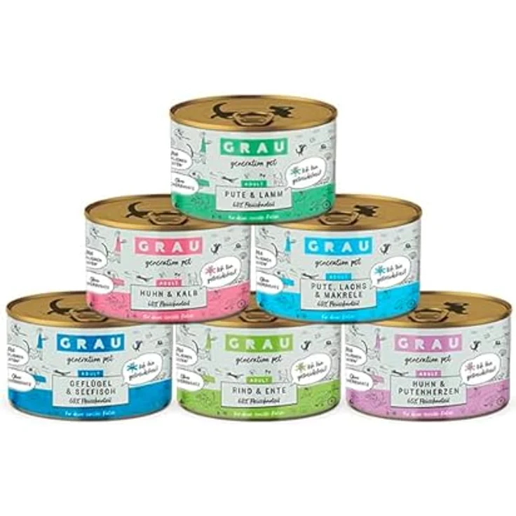 Grau – das Original – Nassfutter für Katzen – Mischtray Generation Pet, getreidefrei, 6er Pack (6 x 200 g) – Bild 1