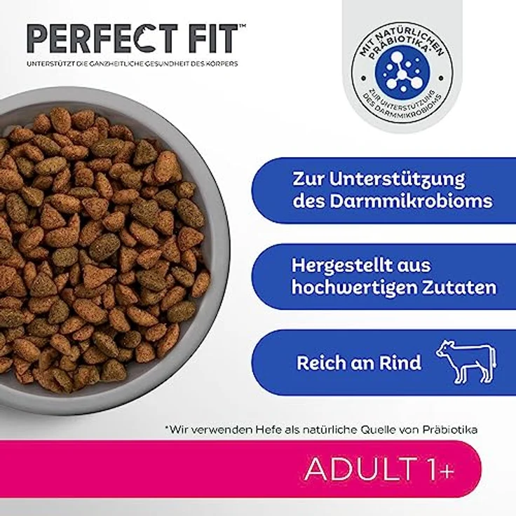 Perfect Fit Katze 1+ Rind Adult, Trockenfutter für aktive Katzen, 7kg – Bild 6