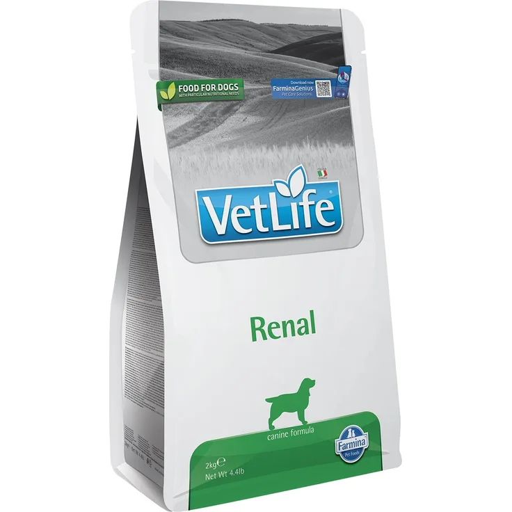 Farmina Vet Life Dog Renal, Diätisches Hunde-Trockenfutter zur Unterstützung der Nierenfunktion, 2kg