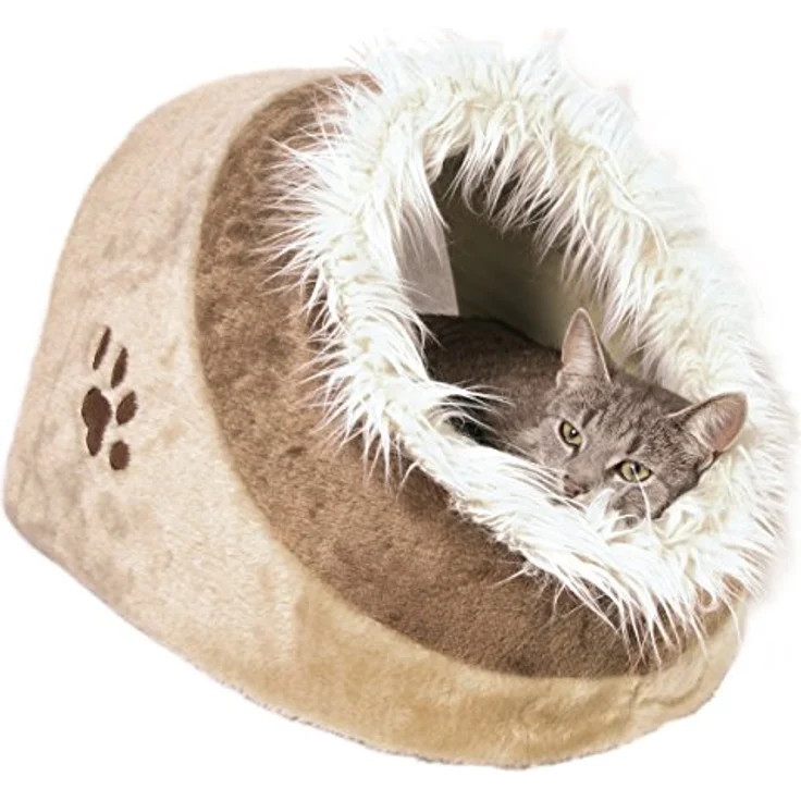Trixie Kuschelhöhle Minou beige/braun 41x35x26cm – Bild 3