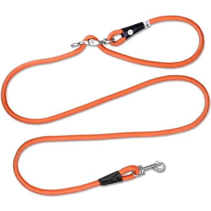 Curli Vario Comfort Leash Sun Orange S, 2m stufenlos einstellbare Hundeleine mit VARIO-LOCK-Buckle und stoßdämpfendem Nylonseil – Bild 1