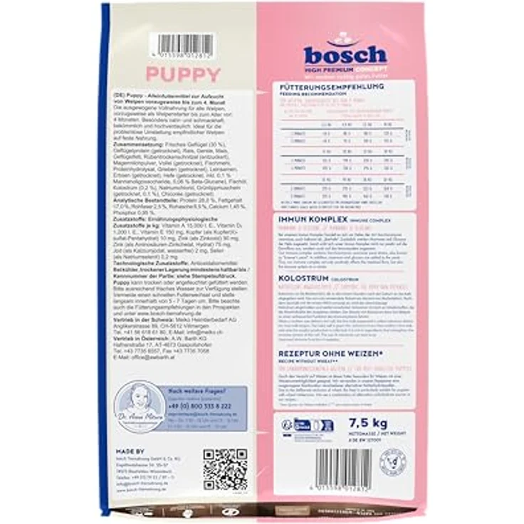 bosch HPC Puppy, Hundetrockenfutter für Welpen bis 4 Monate, weizenfrei & zuckerfrei, 1 x 7.5 kg – Bild 2