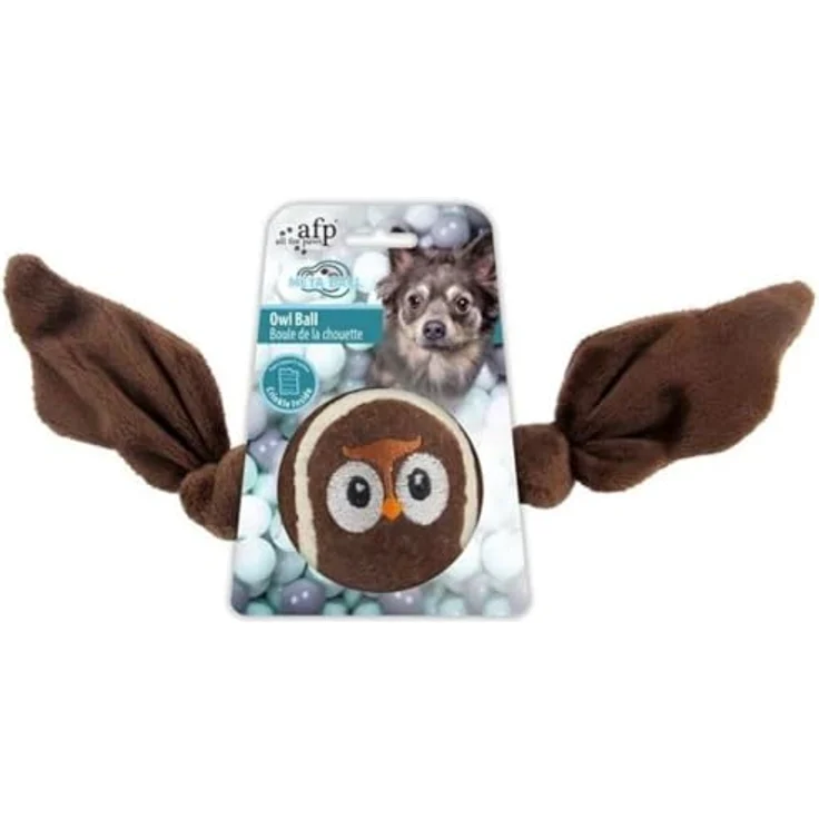 ALL FOR PAWS Meta Ball Eule Ball, Hundespielzeug aus strapazierfähigem Material, interaktiv