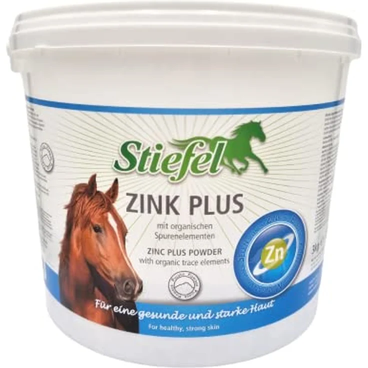 Stiefel Zink Plus für Pferde, hochwertige Futterergänzung mit Zink, Eisen, Kupfer, Mangan & Selen, unterstützt Immunsystem, Haut & Fellwechsel, 3kg – Bild 1