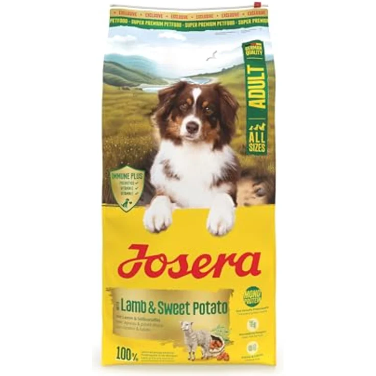 Josera Adult Lamb & Sweet Potato, 12,5kg Trockenfutter für Hunde mit 100 % Lamm, getreidefrei, unterstützt Herzfunktion und Immunsystem – Bild 1