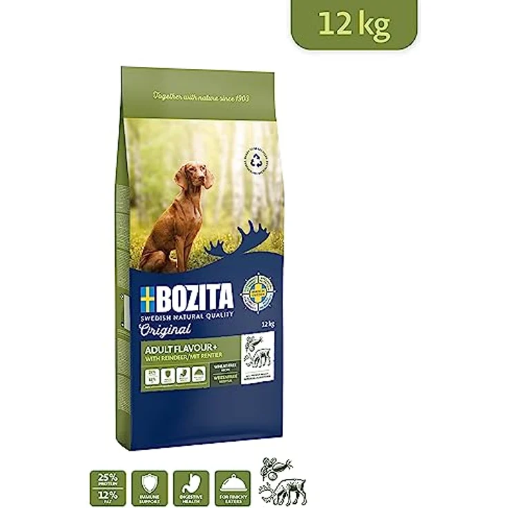 Bozita Original Adult Flavour Plus, Hunde-Trockenfutter mit Rentier, Huhn und Superfoods, 12kg – Bild 2