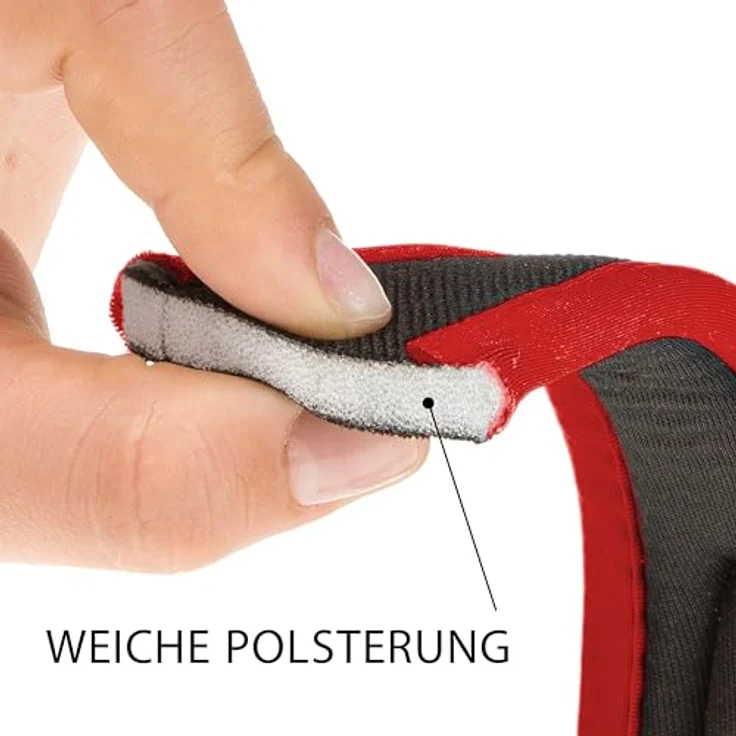 Ferplast Ergocomfort Strap 15/120 Red, Gepolsterte Hundeleine mit Ergonomischem Griff für maximalen Komfort – Bild 6