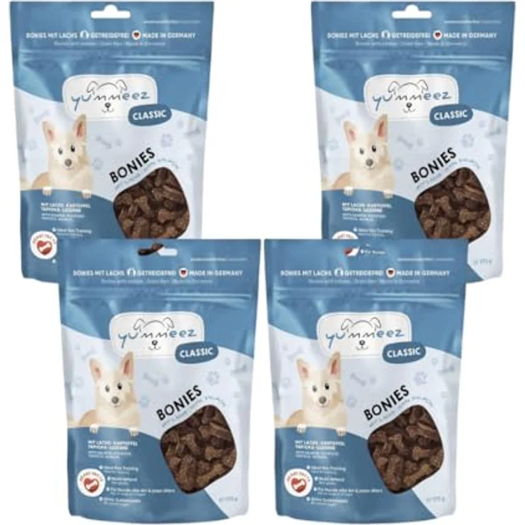 Yummeez CLASSIC BONIES Lachs, gesunde getreidefreie Hundesnacks, 175g – Bild 1