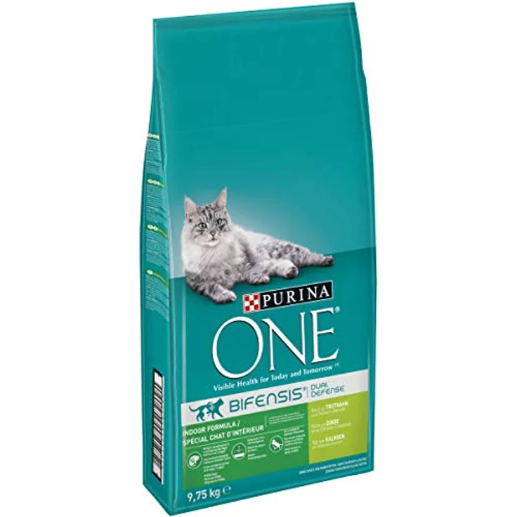 PURINA ONE Indoor Formula, Katzen-Trockenfutter mit Truthahn, 9,75 kg, fördert Verdauung und Immunsystem – Bild 1