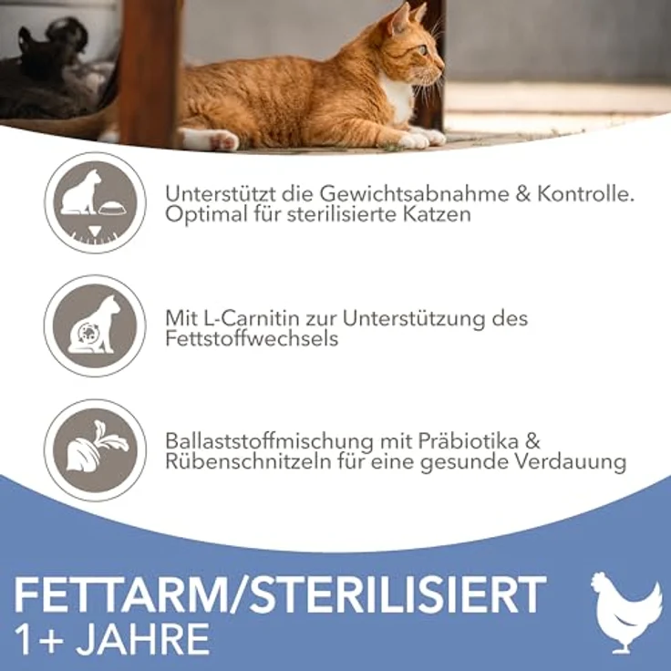 IAMS Sterilised Katzenfutter trocken mit Huhn, 3 kg - Trockenfutter für sterilisierte Katzen ab 1 Jahr, fettreduziert, weizenfrei, mit Omega-3- und Omega-6-Fettsäuren für gesundes Fell und starke Immunabwehr – Bild 3