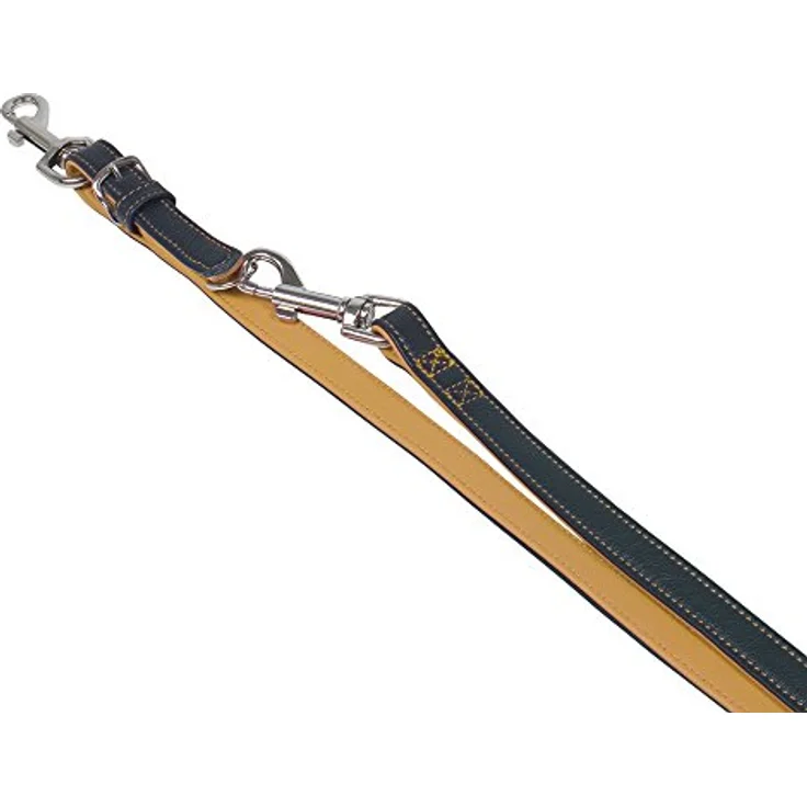 Nobby Führleine Pacific, aus italienischem Rindsleder, schwarz mit farbiger Naht, 200 cm, 18 mm breit, für Hunde der Größen L und XL – Bild 2
