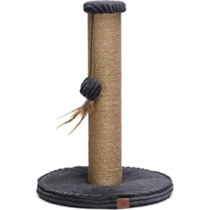 Designed By Lotte Kratzbaum Ribbed - Kratzbaum - Anthrazit - 35x35x50 cm mit geripptem Stoffboden und integriertem Katzenspielzeug - Preisvergleich – Bild 2