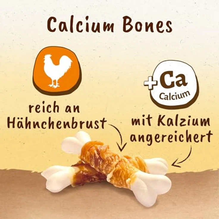 8in1 Tasties Huhn Calcium Bones, Hundesnacks in Form von Kauknochen, Sparpaket 3 x 85 g, proteinreich und ohne Zusatzstoffe – Bild 4