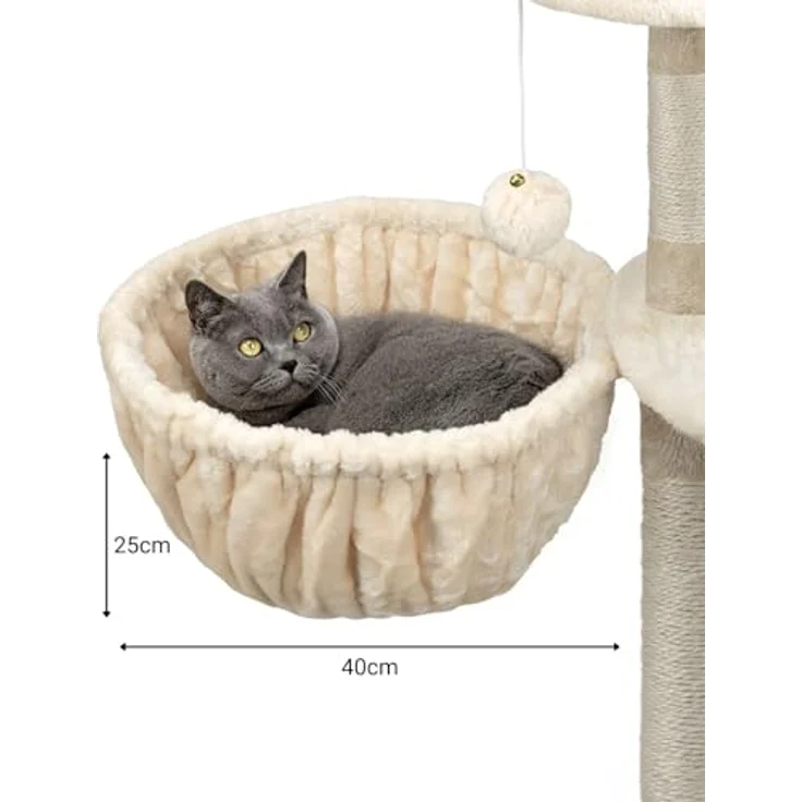 lionto Liegemulde für Kratzbäume 40 cm Durchmesser, 25 cm Tiefe beige – Bild 6