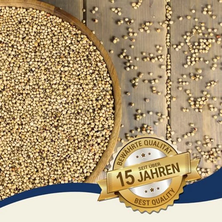 Lyra Pet® Dari weiß 20 kg, Ergänzungsfutter für Wildvögel & Kleinnager, reich an Kohlenhydraten & Ballaststoffen, nährstoffreiches ganzjähriges Vogelfutter aus Sorghum-Hirse – Bild 4