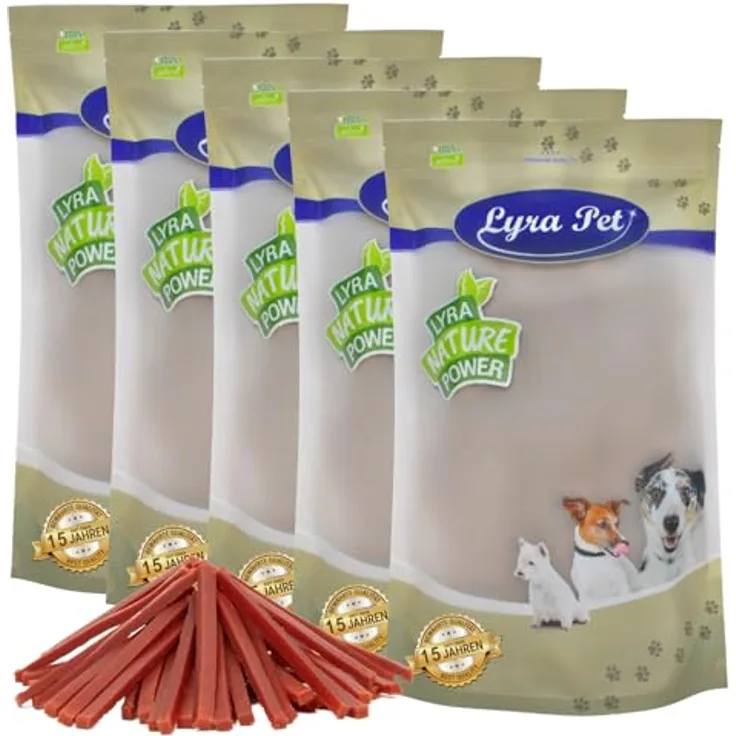 Lyra Pet® 5 kg Entenbruststreifen, fettarmer Kausnack für Hunde, weich und gut verträglich