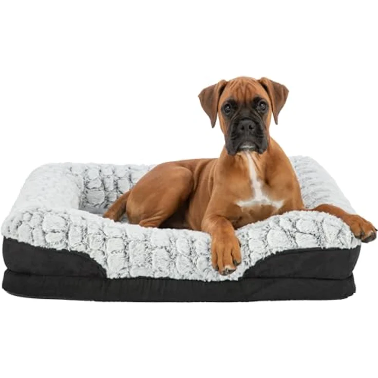 TRIXIE vital Lino Hundekorb eckig, Schwarz/Grau – Bild 3