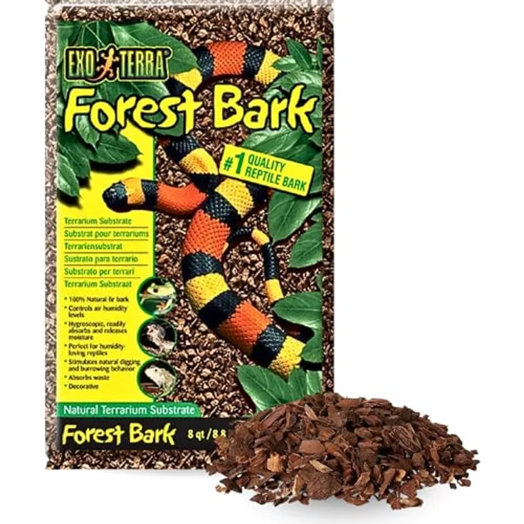 Exo Terra Forest Bark, Terrariumeinrichtung aus 100% natürlichen Fichtenschnitzeln, feuchtigkeitsregulierend und abfallabsorbierend