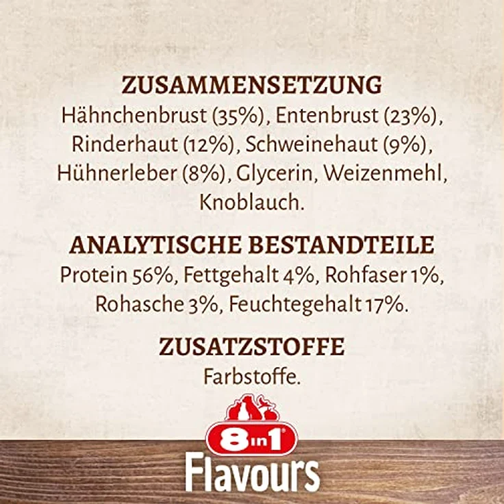 8in1 Triple Flavour Skewers, Hundesnacks im Sparpaket mit 3 x 113 g (18 Stück), mit Hähnchen, Ente und Leber, ideal zur Zahnsteinprophylaxe – Bild 10