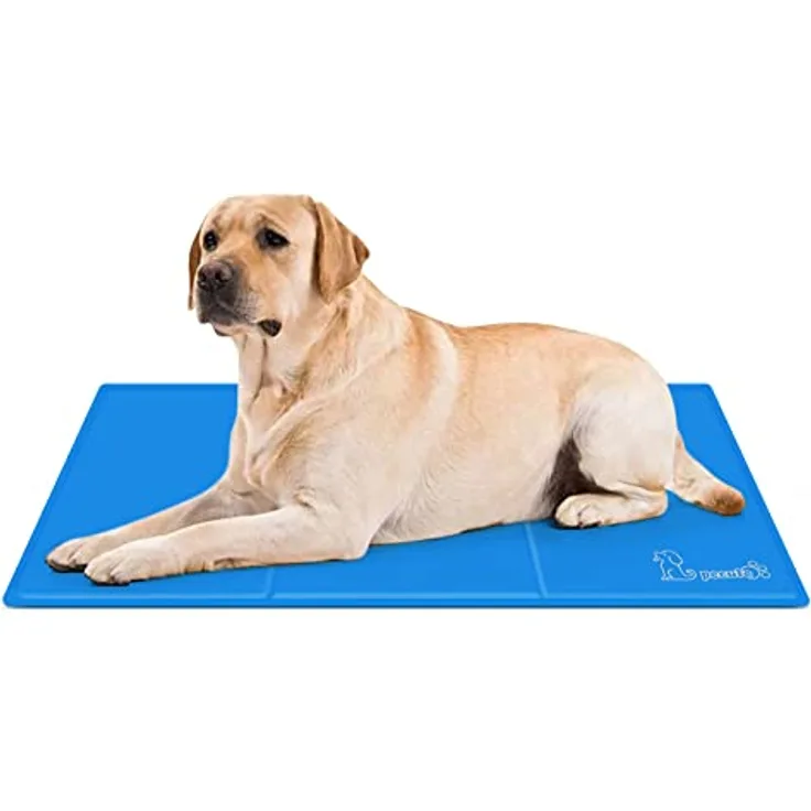 Pecute Kühlmatte für Hunde und Katzen, L 90 x 50 cm, verbesserte Version, kratzfest und langlebig, selbstkühlend, wasserdicht