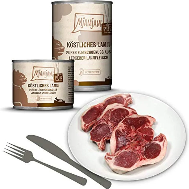 MjAMjAM Premium Nassfutter für Katzen - Mixpaket V - 6 x 200 g, getreidefrei mit 71% Fleischanteil, Monoprotein – Bild 4