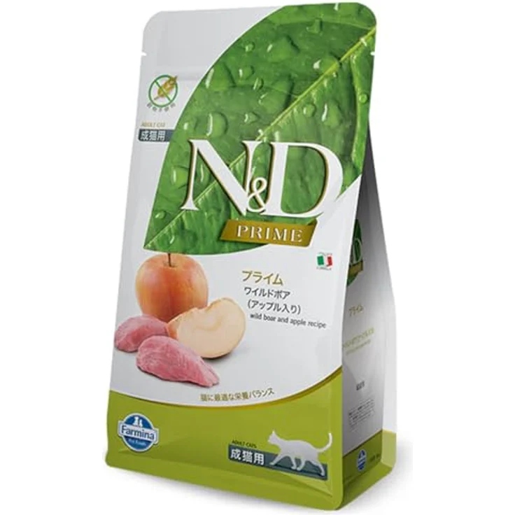 Farmina N&D Prime Katze, Getreidefreies Trockenfutter mit Wildschwein & Apfel, 300 g – Bild 1