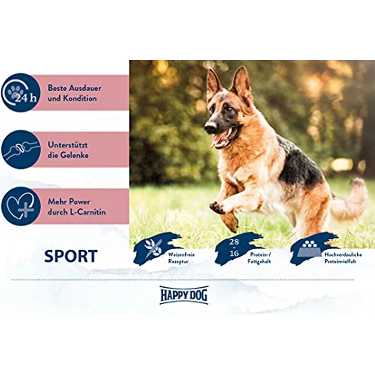 Happy Dog Supreme fit & vital Sport, Alleinfutter für aktive Hunde im Leistungsbereich, 14 kg, aus hochwertigen Rohstoffen, ohne künstliche Zusatzstoffe, made in Germany – Bild 2