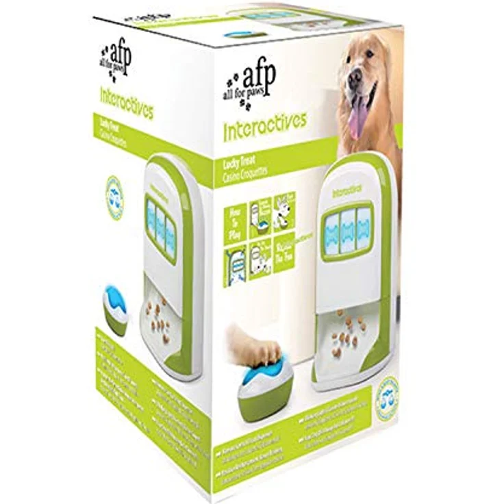 All for Paws Lucky Treat, interaktives Hundespielzeug mit Fernbedienung und Leckerchen-Dispenser – Bild 1
