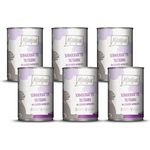 MjAMjAM Premium Nassfutter für Katzen, getreidefreier Truthahn mit Möhrchen, 6er Pack (6 x 400 g), hochfleischig und monoprotein