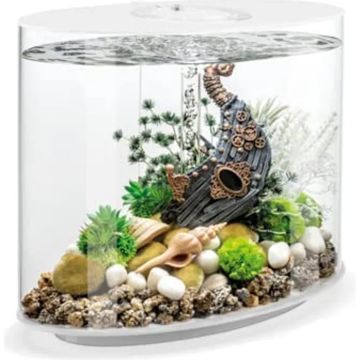 biOrb 86470 Loop 30 MCR, Acryl-Aquarium mit MCR-Lichteinheit, Komplettset in weiß, einfach zu reinigen und installieren