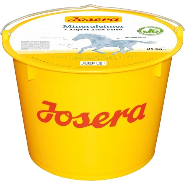 JOSERA Mineraleimer Pferd 25 kg, hohe Ausstattung an Kupfer, Zink und Selen für starke Knochen & Gelenke, mineralisches Futter ohne Gentechnik – Bild 1